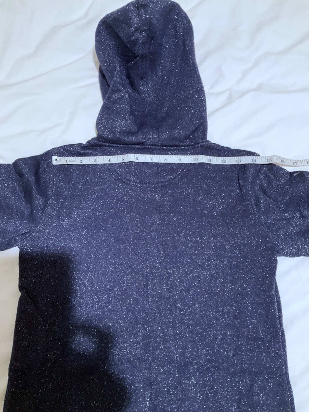 Gap Hoodie / hooded sweatshirt with zip blue with silver sparkles size XS - Picture 7 of 7